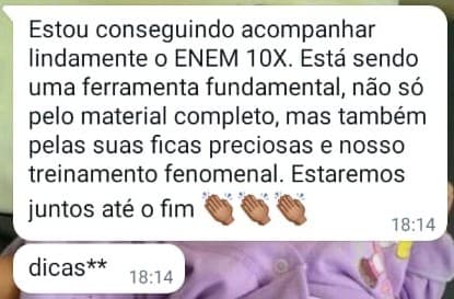 Depoimento de aluno Enem10x